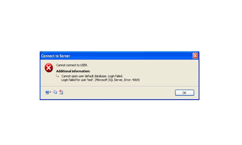Microsoft SQL Database Login Failed Error 4064